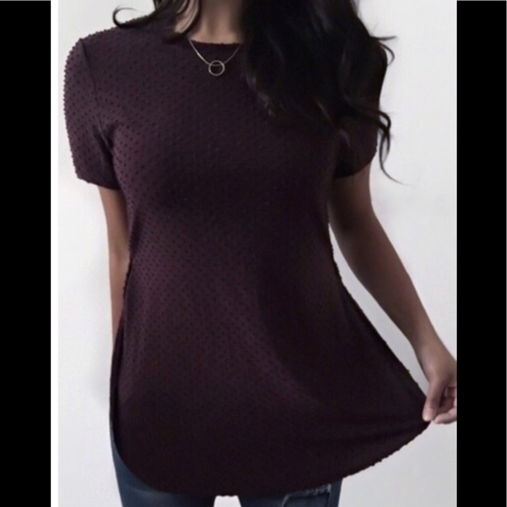 Textured Side Slits Top